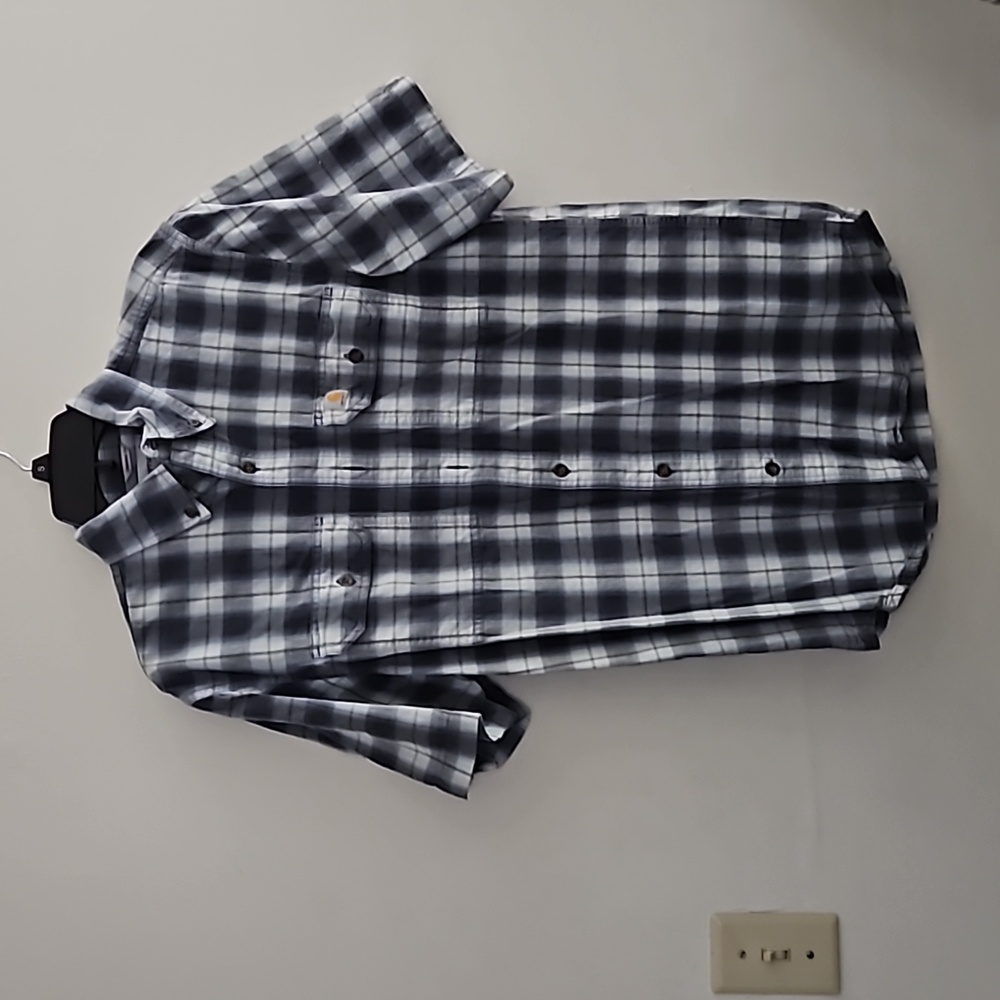 Small Carhartt Button Down Short‎ Sleeve Shirt